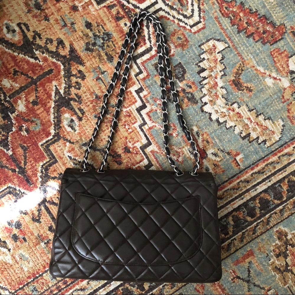 SOLD**Chanel Classic Jumbo Caviar Single Flap Bag - Picture 8 of 16